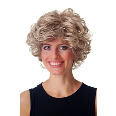 Imagen de WIG ME UP GFW963 18T22 Peluca mujer hombre corto salvaje rizado voluminoso mezcla marrón rubio