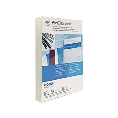Imagen de GBC ESP425800 Portada de encuadernación PP POLYCOVERS traslúcida 800 micras DIN A4 (Pack 50) color translúcida