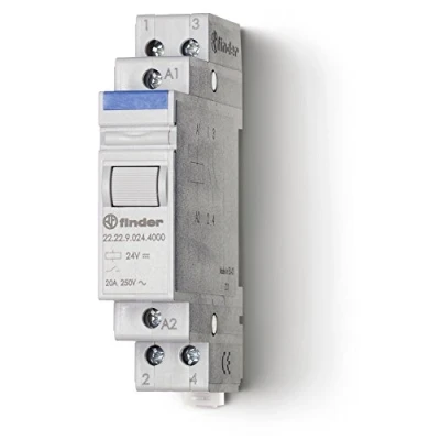 Imagen de Finder serie 22 Rele monoestable modular 2 contacto abierto 24vdc tornillo