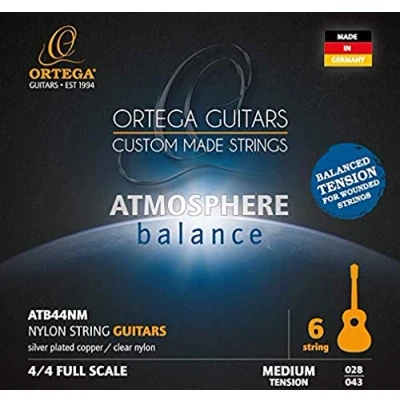 Imagen de ORTEGA Balance ATMOSPHERE Series Nylon String Set Tensión Media, ATB44NM