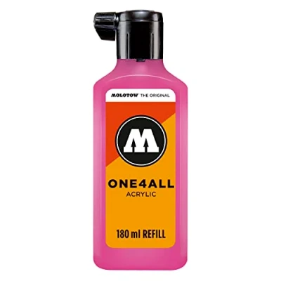 Imagen de Molotow mo692217 Refill one4all, recarga para marcador permanente 180 ml, 1 pieza, neonrosa fluorescente