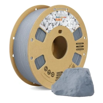 Imagen de OVERTURE Filamento PLA Rock 1,75 mm, Marble 1 kg (2,2 lbs) (gris mudo)
