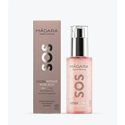 Imagen de MÁDARA organic Skincare SOS Hydra Intense Rose Jelly 75 ml, With water, Lightweight texture, Oil free, Hydrating and soothing, Beneficial for dry problem prone skin, Vegan