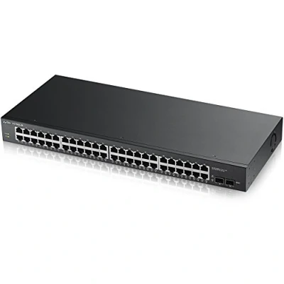 Imagen de Zyxel Switch Gigabit de 48 Puertos Gestión Inteligente Montaje en Rack con 2 SFO VLAN, IGMP, QoS Garantía por Vida [GS1900 48]