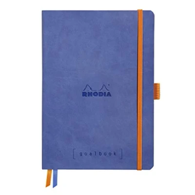 Imagen de Clairefontaine ES RHODIA 117577C Goalbook Saphir Cuaderno flexible (A5, 240 páginas, papel blanco, 90 g, 2 correas, cierre elástico, tapa de piel sintética), color blanco