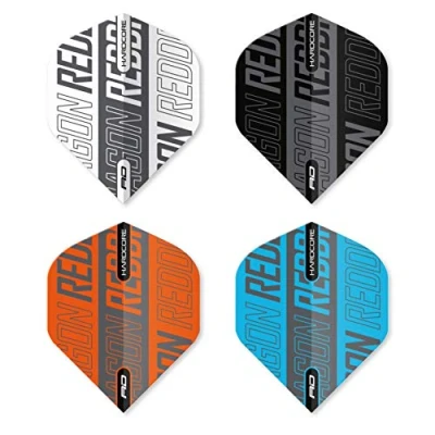 Imagen de RED DRAGON Hardcore XT Print Dart Flight Selection Pack 4 juegos por paquete (12 plumas de dardos en total)