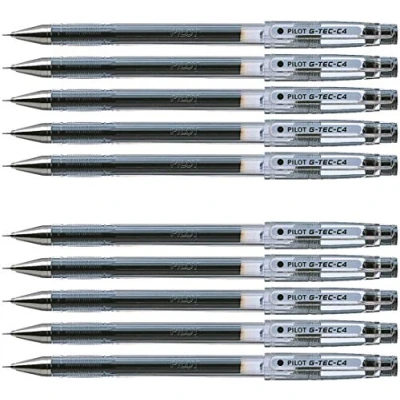 Imagen de Pilot G Tec C4 Bolígrafo roller de gel (0,4 mm, 10 unidades), color negro