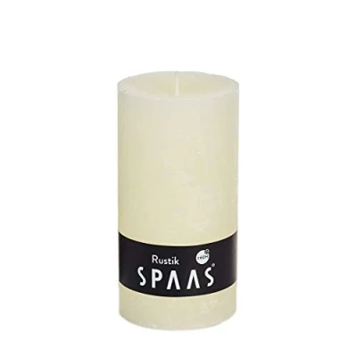 Imagen de Spaas 6 Velas rústicas sin Perfume 70/130 mm, ± 60 Horas, Color Marfil, Cera de parafina, Crema, 7 cm,