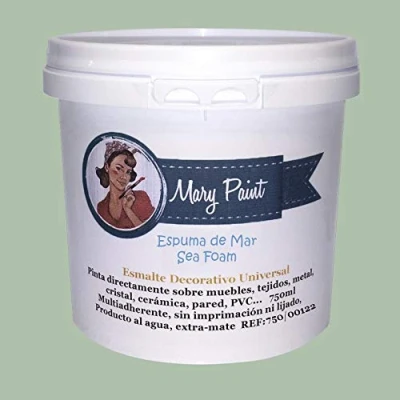 Imagen de Mary Paint 750/00122 Pintura al Agua, Multisuperficie, Espuma de Mar, 750 ml