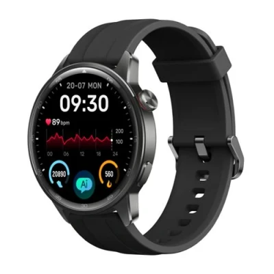 Imagen de realme Watch S2, Pantalla AMOLED de 1,43 in (3,63 cm), Resistencia al Agua y Polvo IP68, Conexión con Dispositivos Audio Bluetooth, Más 150 esferas en la Nube, Black, Correa Silicona