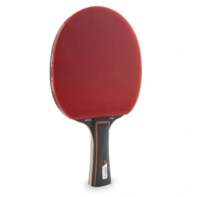 Imagen de JOOLA Raqueta de Tenis Mesa Match Pro ITTF aprobada, 4 Estrellas, Negro/Rojo, 1,8 mm Grosor Esponja