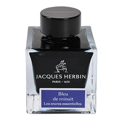 Imagen de Jacques Herbin 13119JT Bote de tinta para pluma y bolígrafo punta redonda, 50 ml, color azul