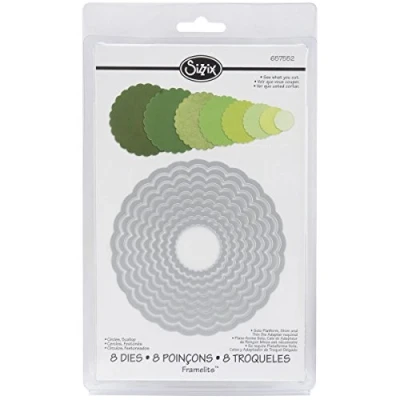 Imagen de Ellison Europe Sizzix Framelits Juego de troqueles (8 unidades), diseño circular