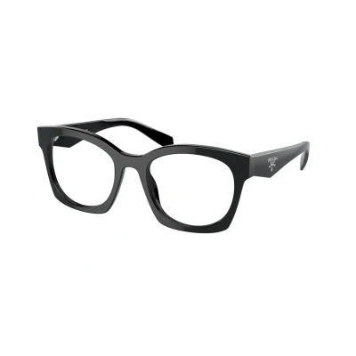 Imagen de Prada Mujer PR A05V 16K1O1 Monturas ópticas Acetato Negro Transparente Geométrico Normal