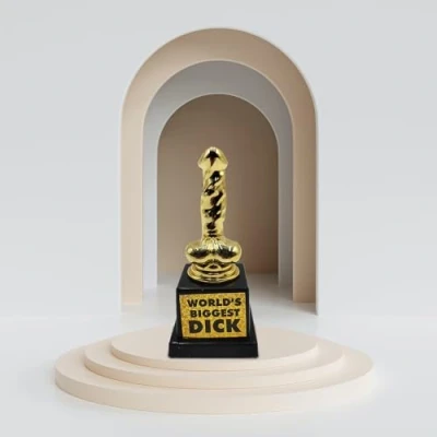 Imagen de Mad Monkey Divertido trofeo World&#039;s Biggest Dick Un de broma muy masculino