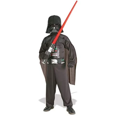 Imagen de Rubies Disfraz Darth Vader Classico pata niños y niñas, Jumpsuit con máscara capa, Oficial Star Wars, Unisex, para Cosplay, Cumpleaños Fiestas