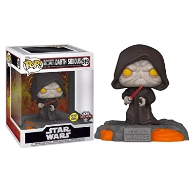 Imagen de Funko Pop! Deluxe Disney: Star Wars Sith Red Saber Series Volume 1: Darth Sidious (Glows in The Dark) (Special Edition) #519 Bobble Head Vinyl Figure