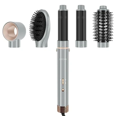 Imagen de MaxAIR 4 EN 1, PARWIN PRO BEAUTY Set de Cepillo Aire Caliente, Accesorios, como Secador Pelo, Rizador Tecnología iones, Flujo Alta Velocidad