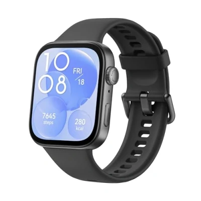 Imagen de HUAWEI Watch FIT 3, Pantalla AMOLED de 1.82 Pulgadas, Diseño Ultrafino, Llamadas por Bluetooth, hasta 10 días batería, Compatible con Android &amp; iOS, Negro