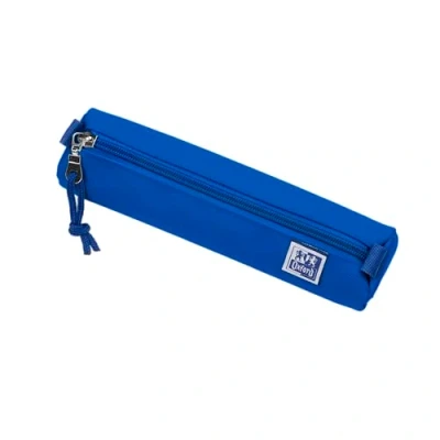 Imagen de Oxford Estuche para lápices niñas y niños, diámetro de 4 cm, Redondo, lápices, Color Azul