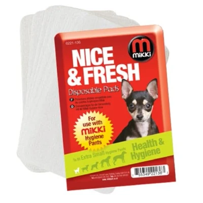 Imagen de Mikki 25816 Almohadillas Desechables para la higiene del Perro, Uso en Temporada, con Bragas de pantalón, Talla, 10 Unidades, Ver descripción, XS (Pack of 10)