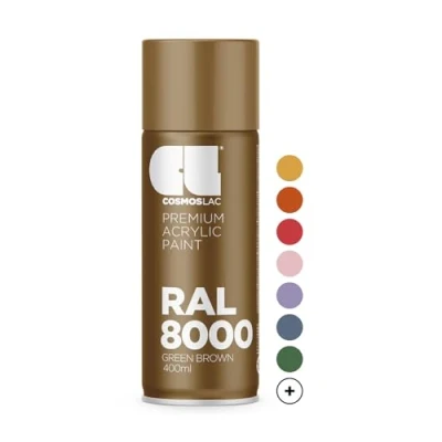 Imagen de CL COSMOS LAC SPRAY PREMIUM ACRYLIC BRILLANTE RAL 400 ML 8000 Pardo verdoso