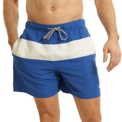 Imagen de RIPT Essentials Bañador para hombre Shorts de Baño con Protección Solar UV 50 Secado Rápido, Azul real/Blanco, M