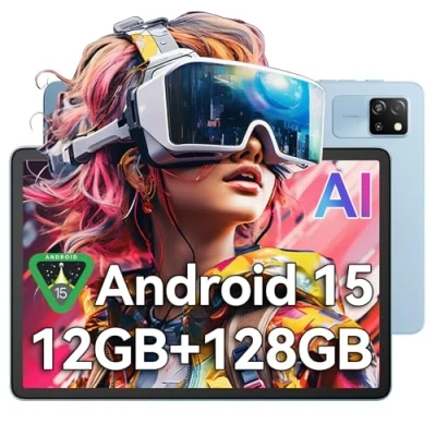 Imagen de Blackview Tablet Android 15 Tab 60 WiFi 10 Pulgadas, PC Tablet, 12GB RAM + 128GB ROM/2TB TF, 6 Widevine L1, Mode 5100 mAh Batería Gaming Dual Cámara 8MP+5MP/HD IPS/WPS Suite