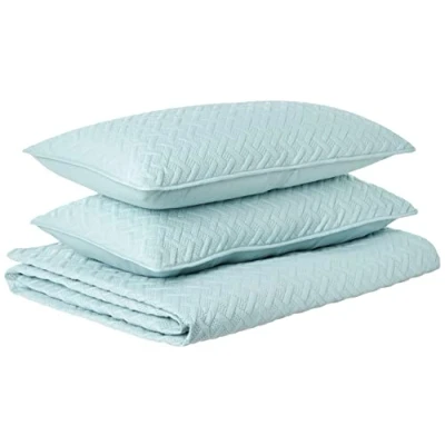 Imagen de VCNY Home Quilt Ropa de Cama Reversible súper Suave con Fundas a Juego, Todas Las Estaciones, Microfibra algodón y poliéster, Azul Nina, Matrimonio