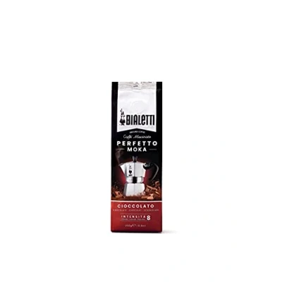 Imagen de Bialetti Perfetto Moka Cioccolato: Café Molido Tueste Medio, Aroma de Chocolate, 250g, Paquete con Válvula Unidireccional para Preservar el Sabor