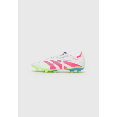 Imagen de adidas Unisex Bota de fútbol Predator League Fold Over Tongue césped natural seco/multisuperficie, Cloud White/Lucid Pink/Lucid Lemon, 45 1/3