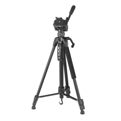 Imagen de Hama Action 153 3D trípode para cámara de Fotos (60 cm Altura, con Cabezal 3 vías, réflex vídeo), Color Negro