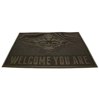 Imagen de Star Wars Felpudo de goma «Welcome You Are Yoda», Negro, 60mm x 40cm