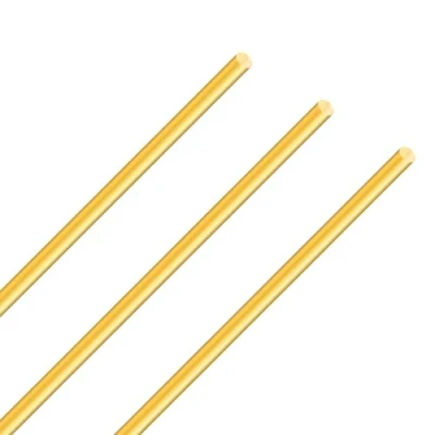 Imagen de iMeistek Varilla de latón 5 mm, 250 mm longitud, barras redondas recto para torno, bastón bar, modelos RC DIY Crafts (3 unidades)