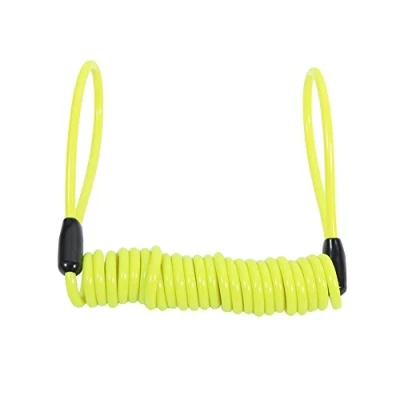 Imagen de cable de bloqueo disco, alarma para moto, bicicleta, seguridad, en espiral (amarillo)
