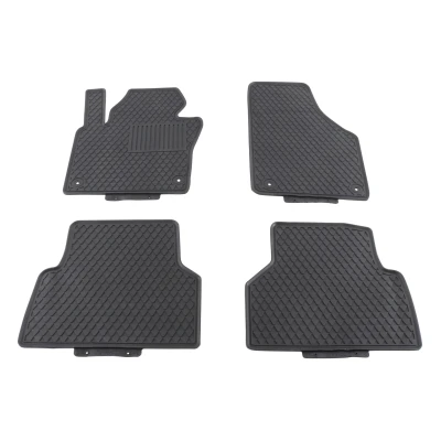 Imagen de VAICO V10 6845 Juego de alfombrillas suelo Caucho delante y detrás 4 negro Adaptado VOLKSWAGEN: Tiguan I
