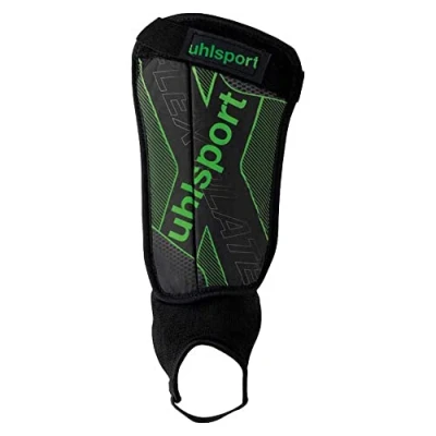 Imagen de uhlsport Flex Plate espinilleras Futbol niño y Adulto sujeta Ultraligera con protección para el Tobillo absorción de Impactos, Acolchada Protectora