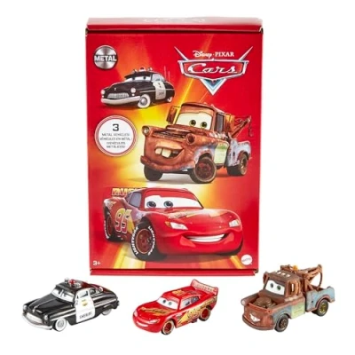 Imagen de Mattel Disney Cars Pack Tres Coches de Juguete Die Cast Personajes la Película (HBW14)