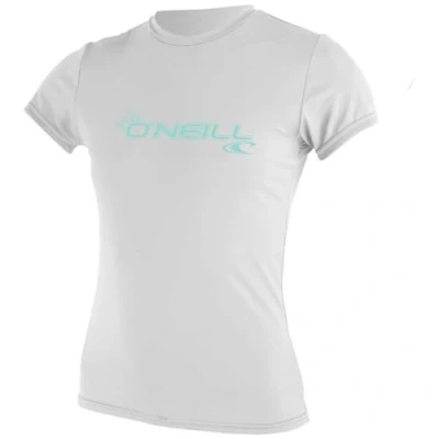 Imagen de O&#039;Neill WMS Basic Skins Camisa de Manga Corta para el Sol Chaleco erupción, Mujer, Blanco, M