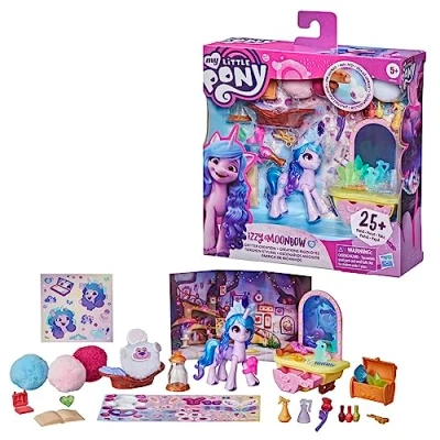 Imagen de My Little Pony: A New Generation Izzy Moonbow Escenarios mágicos Poni Morado y 25 Accesorios