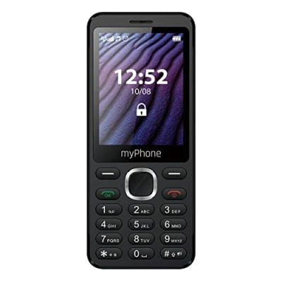 Imagen de myPhone Maestro 2, teléfono Clave, Pantalla en Color, Gran de 2,8&quot;., Doble sim antorcha, Bluetooth, batería Alta Capacidad 1000 mAh, diseño Delgado, cámara, Llaves Grandes, Radio, Negro