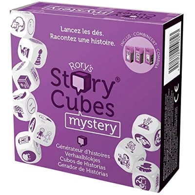 Imagen de Asmodee Story Cubes: Mystery Juego de dados multilenguaje, Multicolor (ASMRSC29ML1)