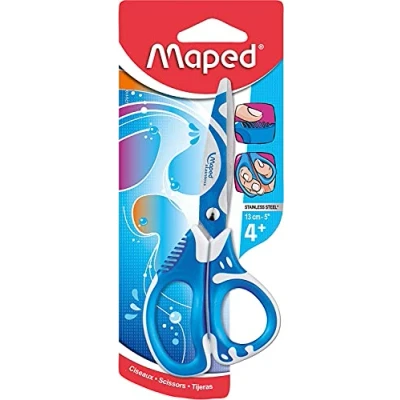 Imagen de Maped Tijeras Escolares Zenoa Fit 13 cm Material Blando en el Interior de las Anillas Sistema Amortiguador Disponible 3 Diseños Diferentes