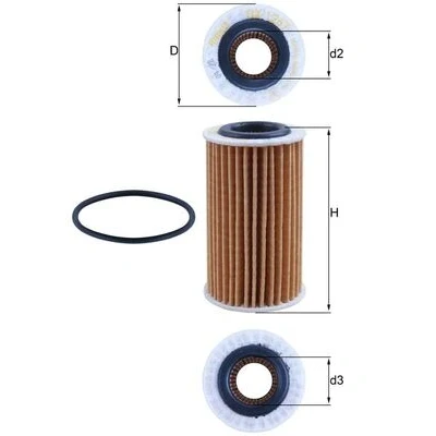 Imagen de MAHLE ORIGINAL OX 1267D Filtro de aceite Cartucho filtrante FORD: Focus Mk4 Hatchback, Tourneo Connect / Grand V408 Familiar