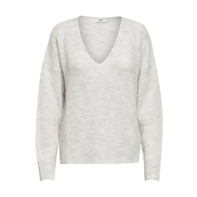 Imagen de JDY Elanora Vneck Jersey de punto, Mujer, Talla: Large, Cloud dancer