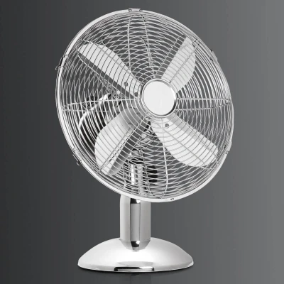 Imagen de Tristar VE 5953 Ventilador de mesa metálico retro, 30 centímetros diámetro y oscilante 85, 3 ajustes velocidad, motor cobre, ángulo ajustable 20, 58.6 dB, asa integrada, 35 W