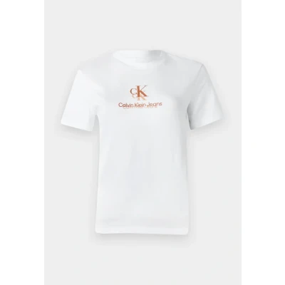 Imagen de Calvin Klein Jeans Shadow Graphic Regular TEE Camiseta estampada, Mujer, Talla: Small, Brilliant white