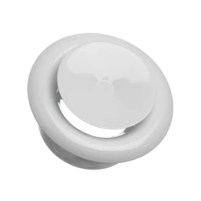 Imagen de Ø 160mm Difusor de Suministro Aire Válvula Disco Regulada Rejilla Ventilación Redonda Acero Blanco