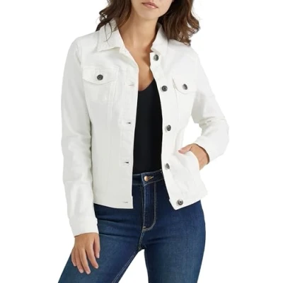 Imagen de Wrangler Authentics Chaqueta Vaquera elástica, Blanco Crema, M para Mujer