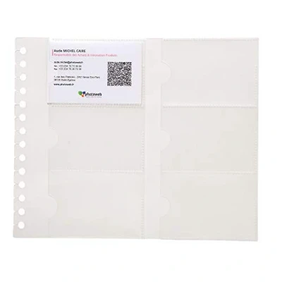 Imagen de Exacompta 85134E Recambio de 10 fundas para el porta tarjetas visita